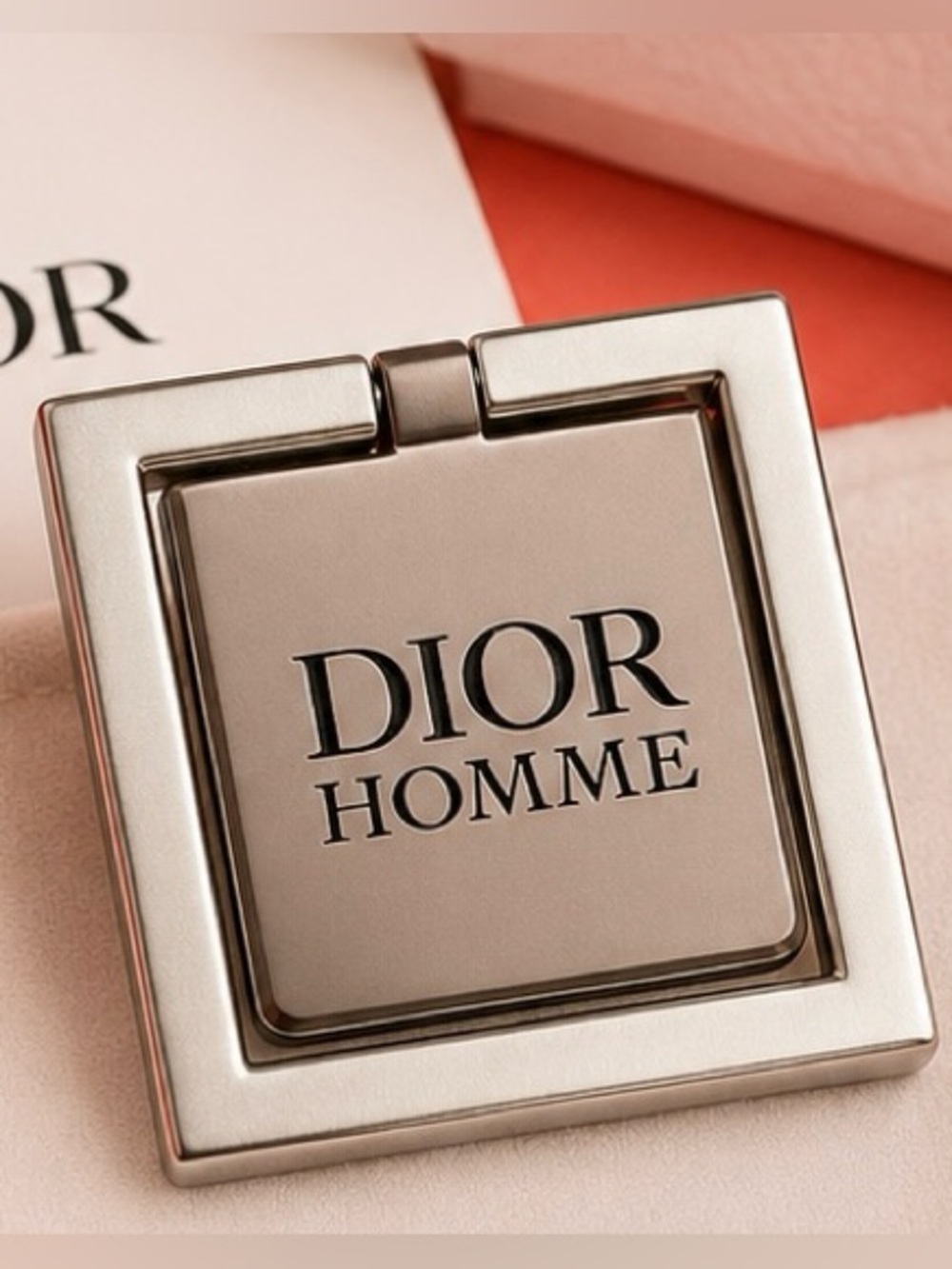 Dior Homme Silver Phone Ring Holder NIB Luxury Designer Tech Accessory - Picture 3 of 6